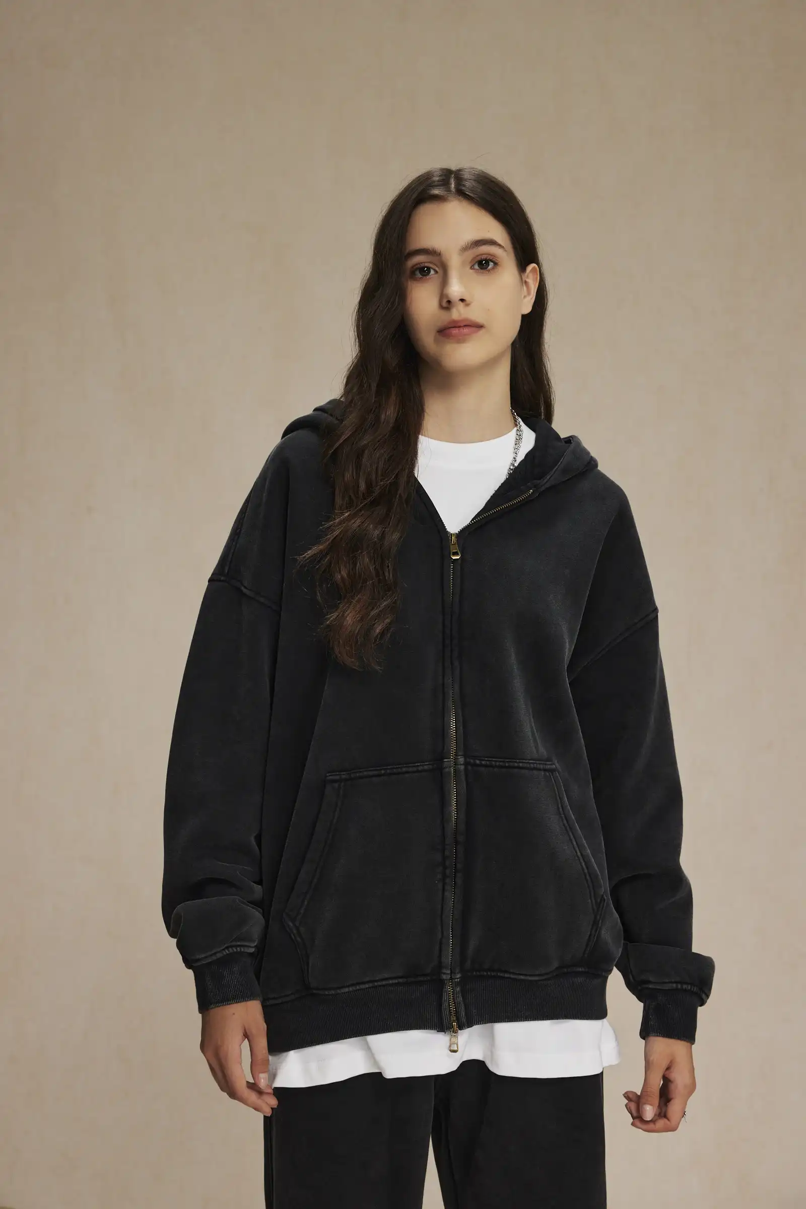 Batik fleece zippered hoodie Batik fleece zippered hoodie