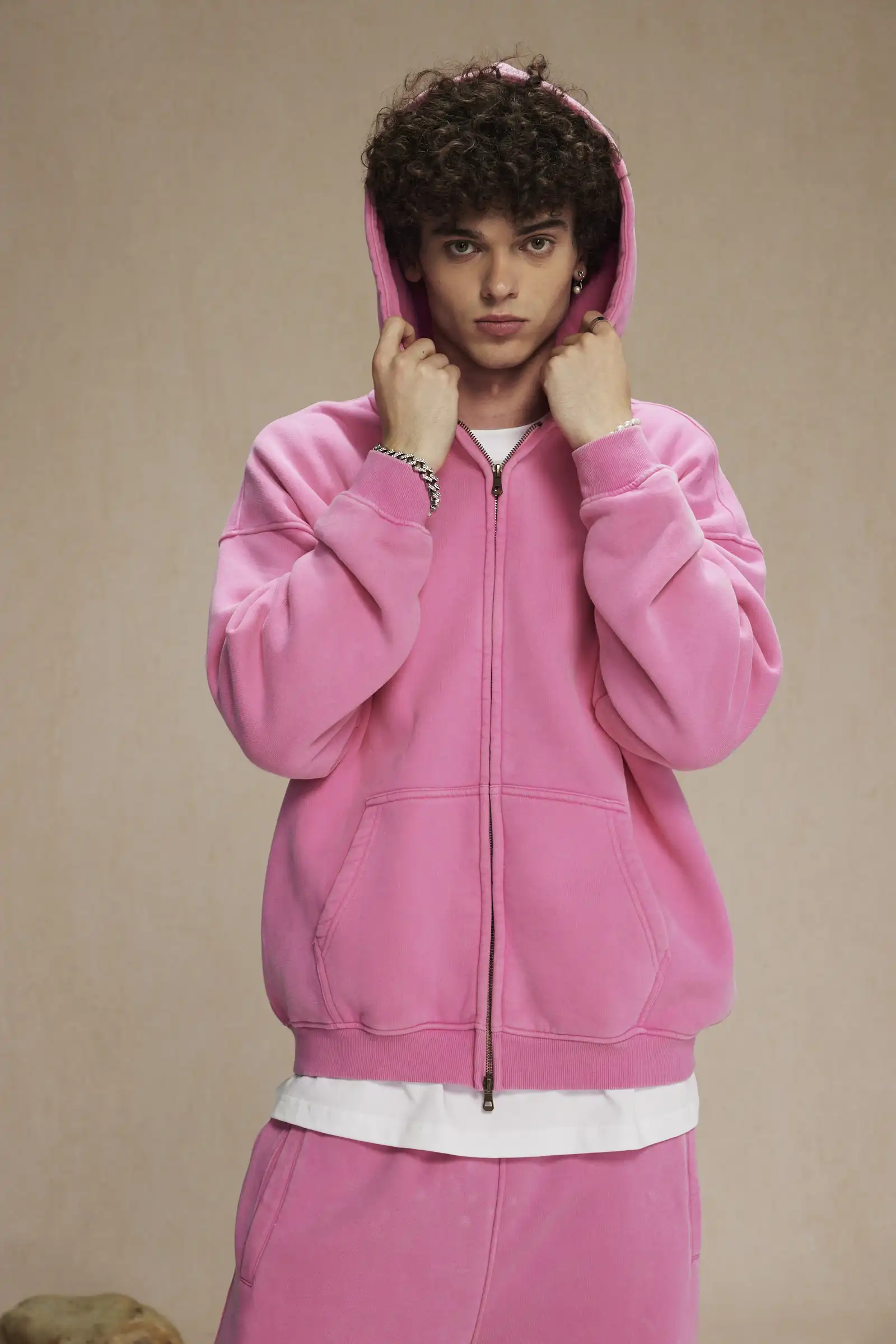 Batik fleece zippered hoodie Batik fleece zippered hoodie