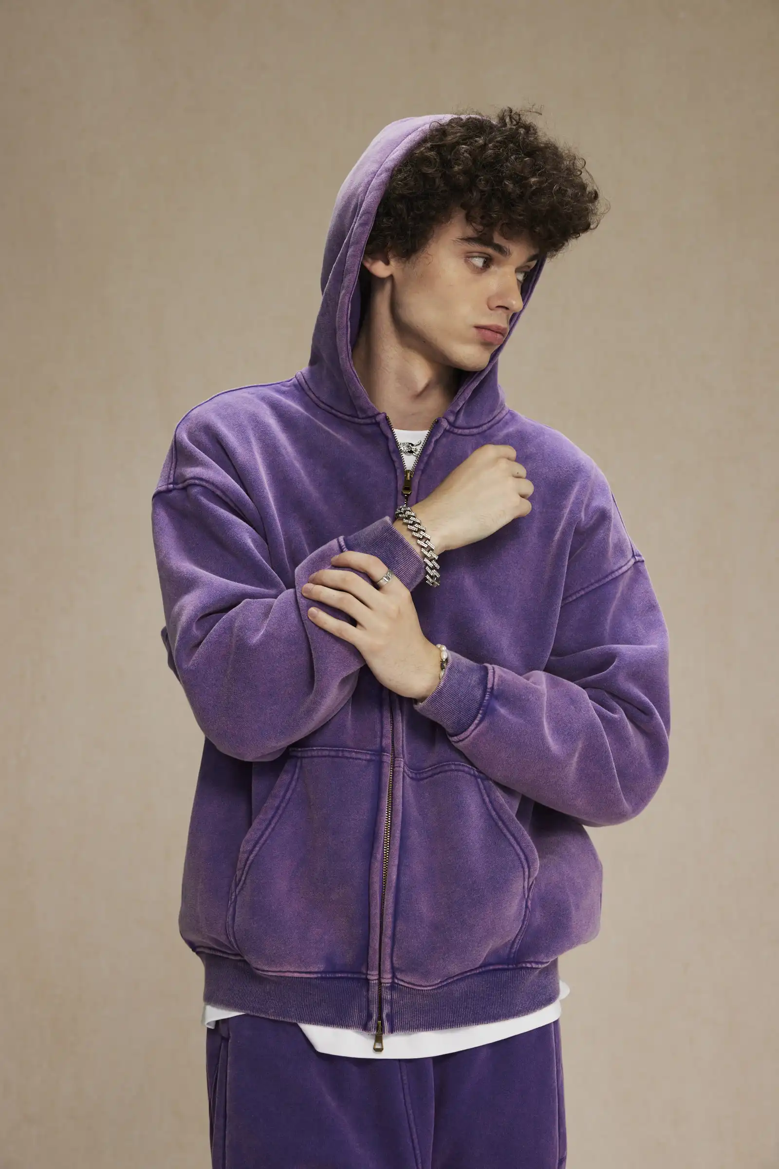 Batik fleece zippered hoodie Batik fleece zippered hoodie