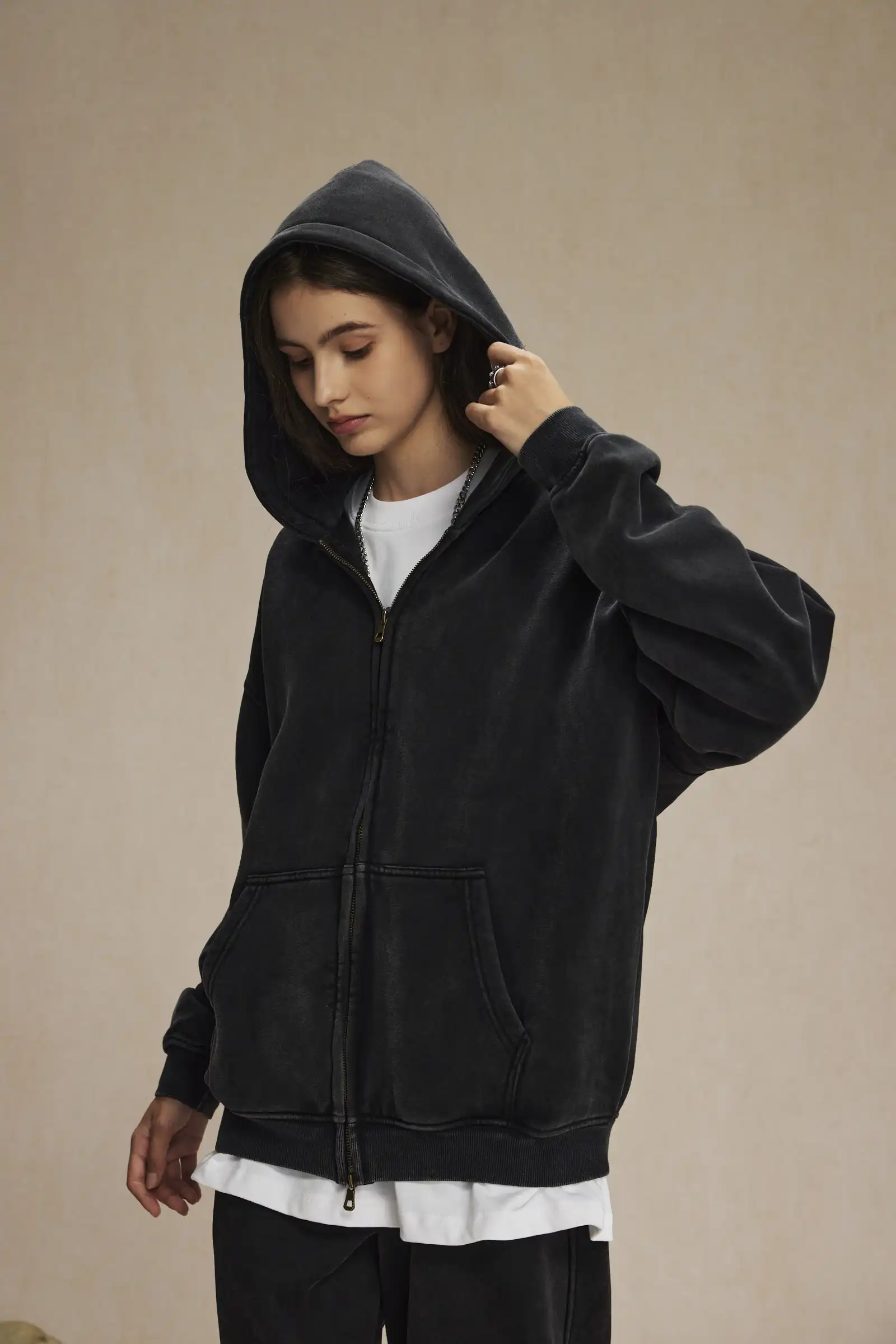 Batik fleece zippered hoodie Batik fleece zippered hoodie