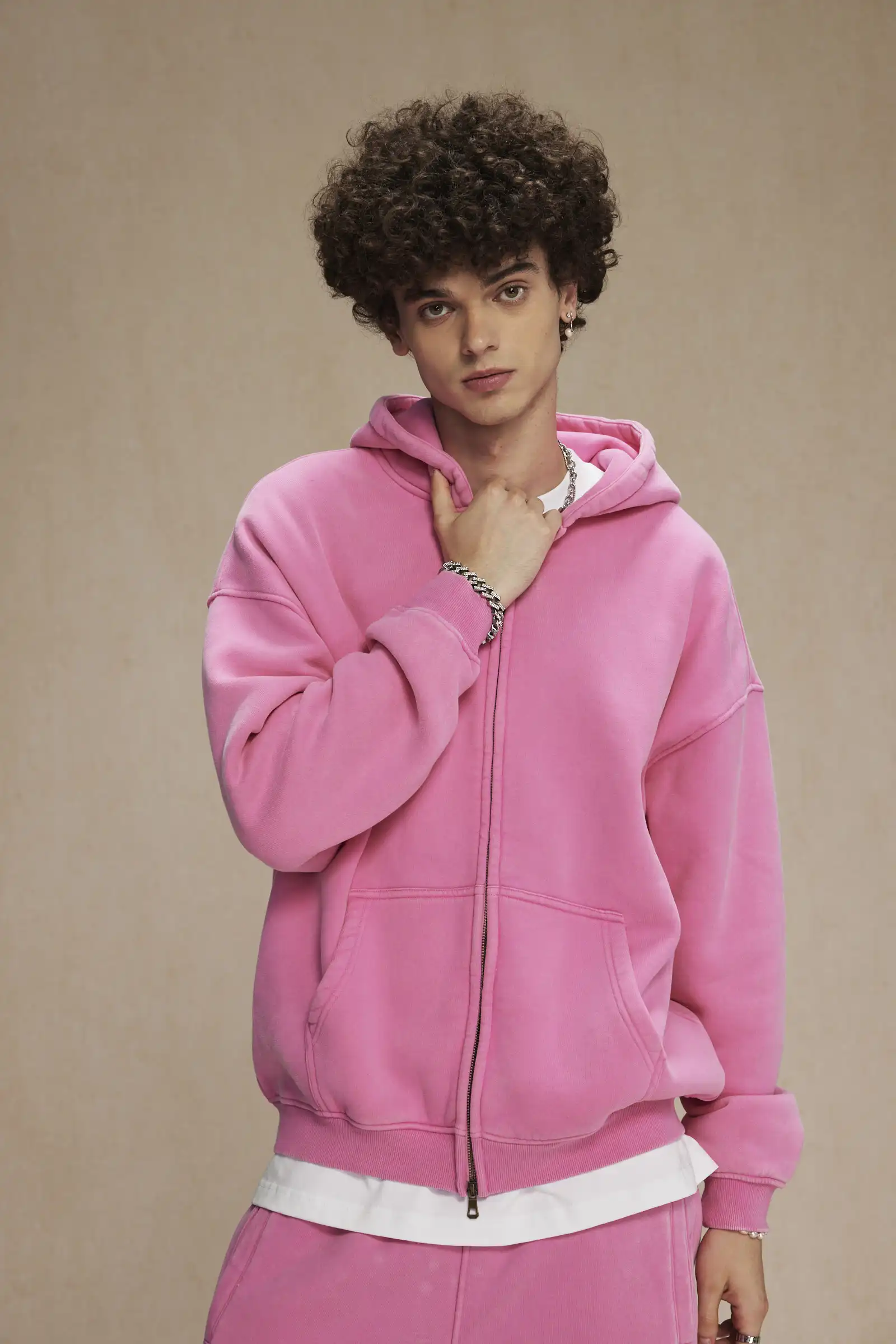 Batik fleece zippered hoodie Batik fleece zippered hoodie