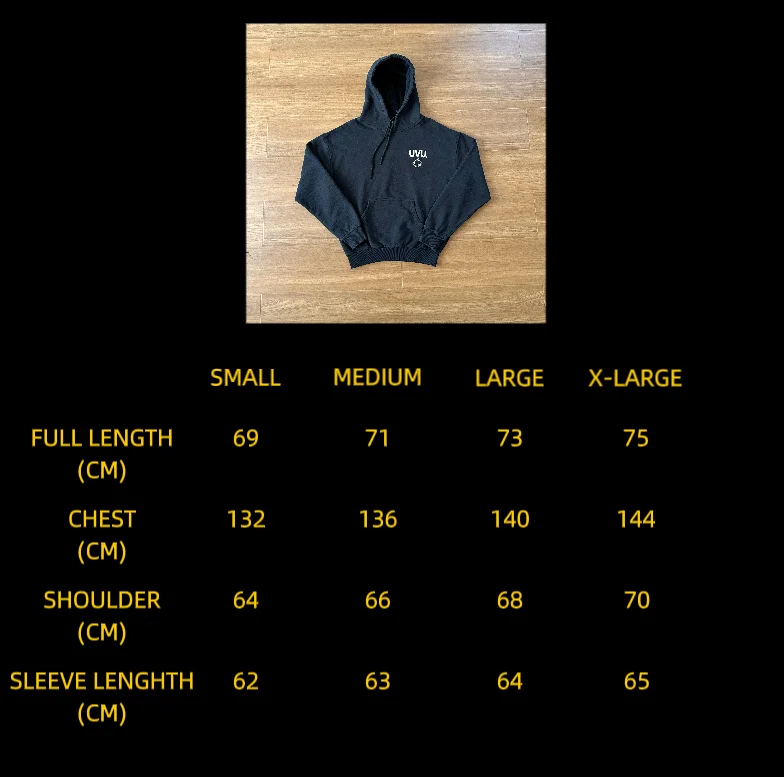 UVU Hoodie with Foam Print Sportswear High Street Unisex Zip-Up Hoodie and Casual Pants Set uvu