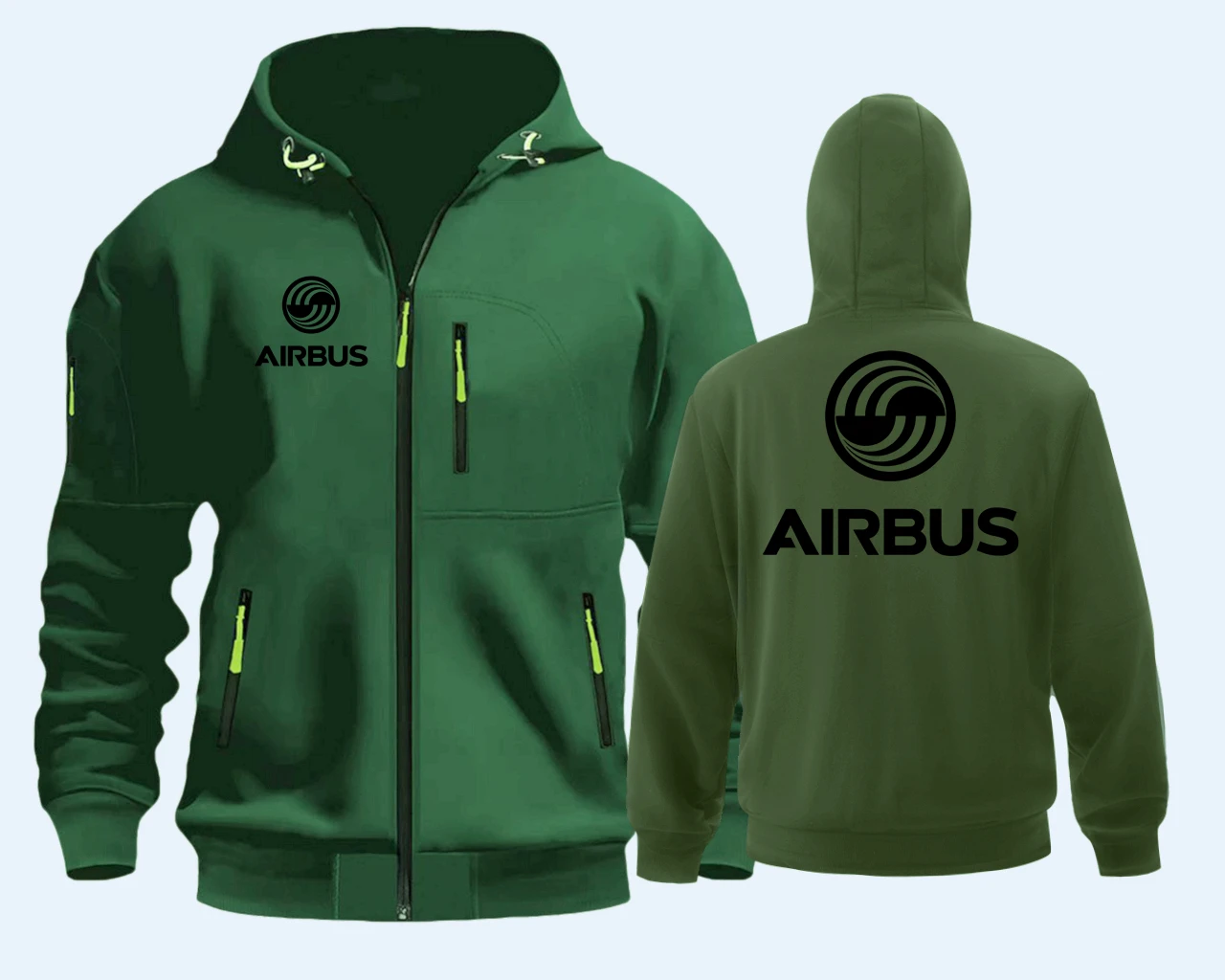 Airbus Airbusfan A320 AVIATION Flight Men's Hoodies Zip Hoodie Men Sweatshirts  Hooded Sweatshirt Zipper Cardigan Streetwear