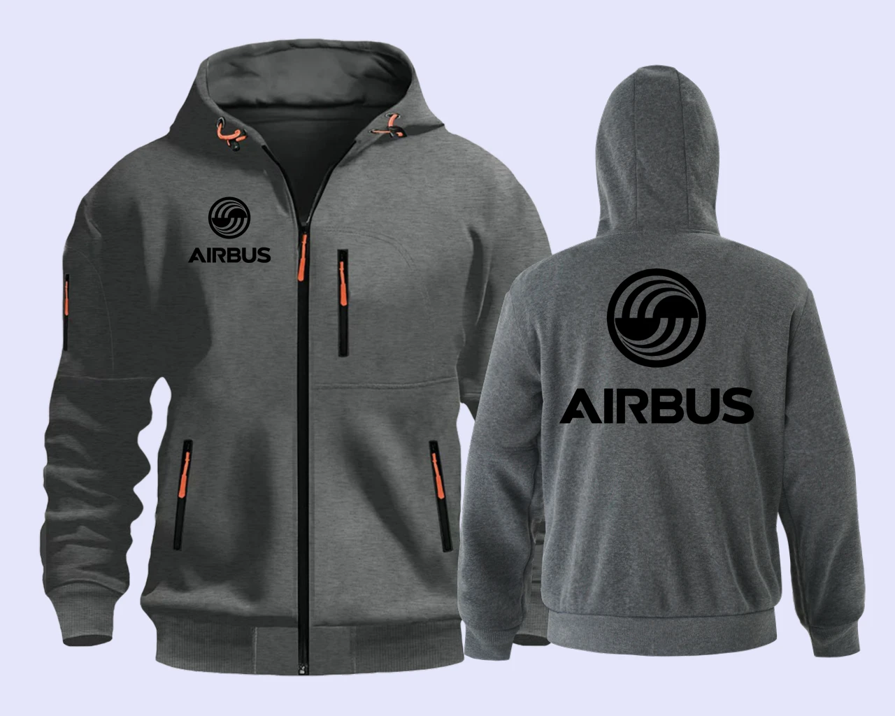 Airbus Airbusfan A320 AVIATION Flight Men's Hoodies Zip Hoodie Men Sweatshirts  Hooded Sweatshirt Zipper Cardigan Streetwear