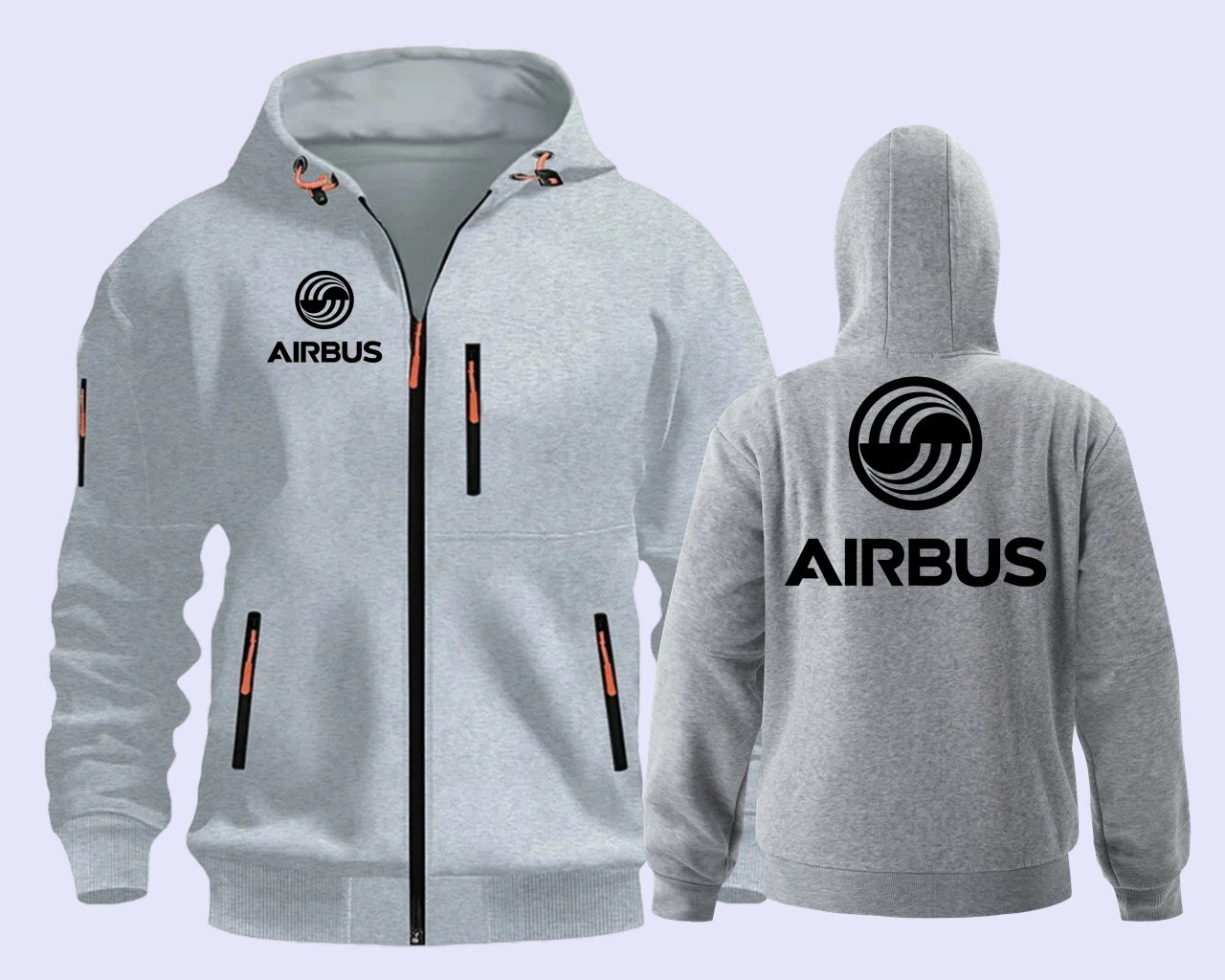 Airbus Airbusfan A320 AVIATION Flight Men's Hoodies Zip Hoodie Men Sweatshirts  Hooded Sweatshirt Zipper Cardigan Streetwear