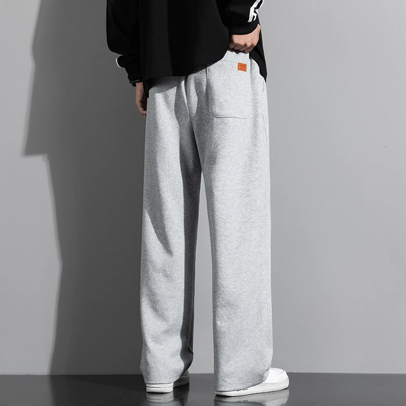 Autumn 190 Tall Man Extra Long Length Pants 115cm Big Large size Straight Barrel Elastic Waist Casual Pants Sweatpants Clothing