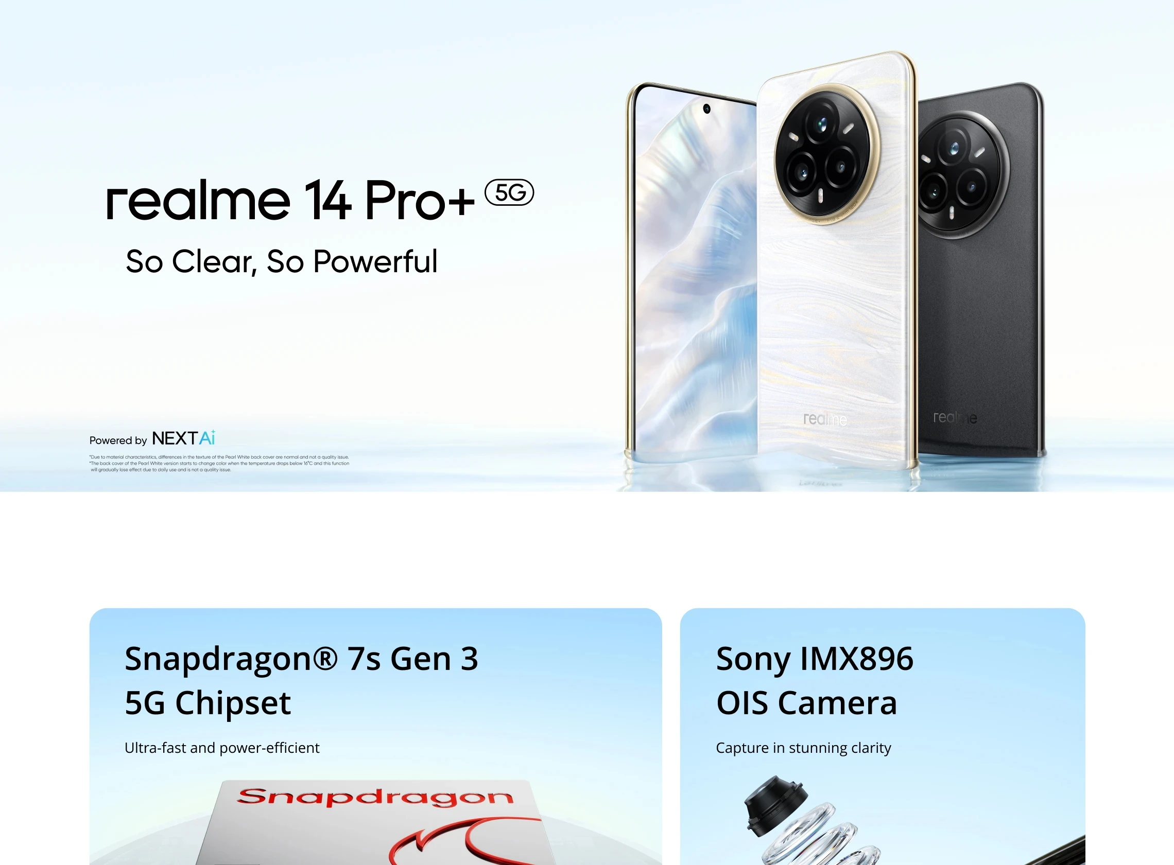 realme 14 Pro+ 5G Smartphone 50MP+50MP Camera 120Hz 6.83'' Quad Curve Display Snapdragon 7s Gen 3 processeur 5260mAh Battery