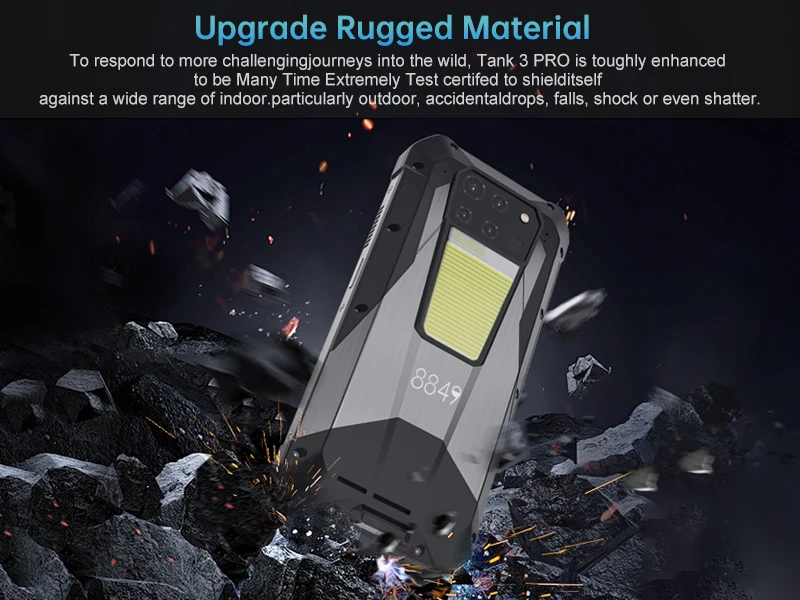8849 Tank 3 Pro Unihertz Rugged Smartphone with  Projector 100 Lumens 5G 32/36GB 512GB 23800mAh Cell Phones Dimensity 8200 CPU