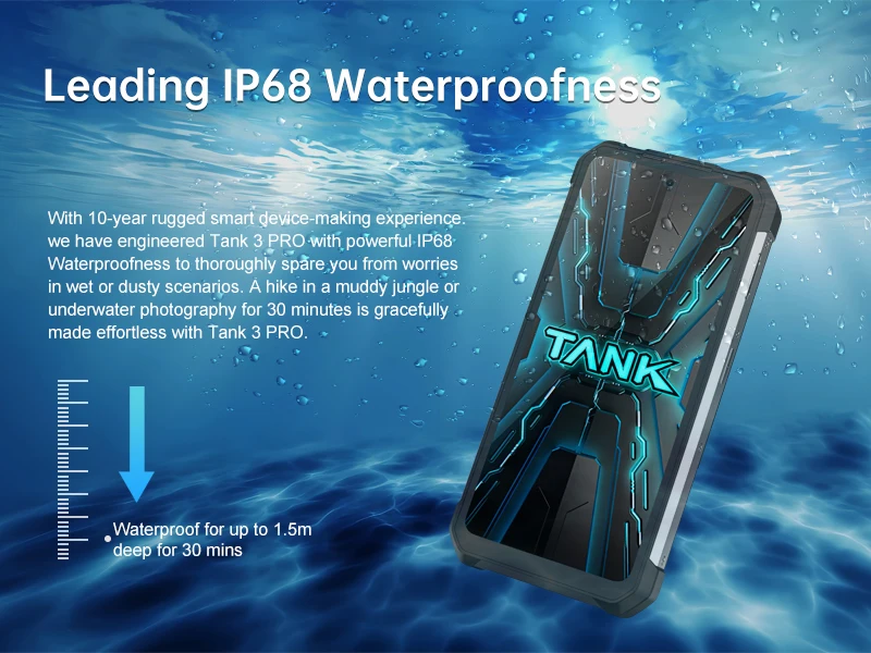 8849 Tank 3 Pro Unihertz Rugged Smartphone with  Projector 100 Lumens 5G 32/36GB 512GB 23800mAh Cell Phones Dimensity 8200 CPU