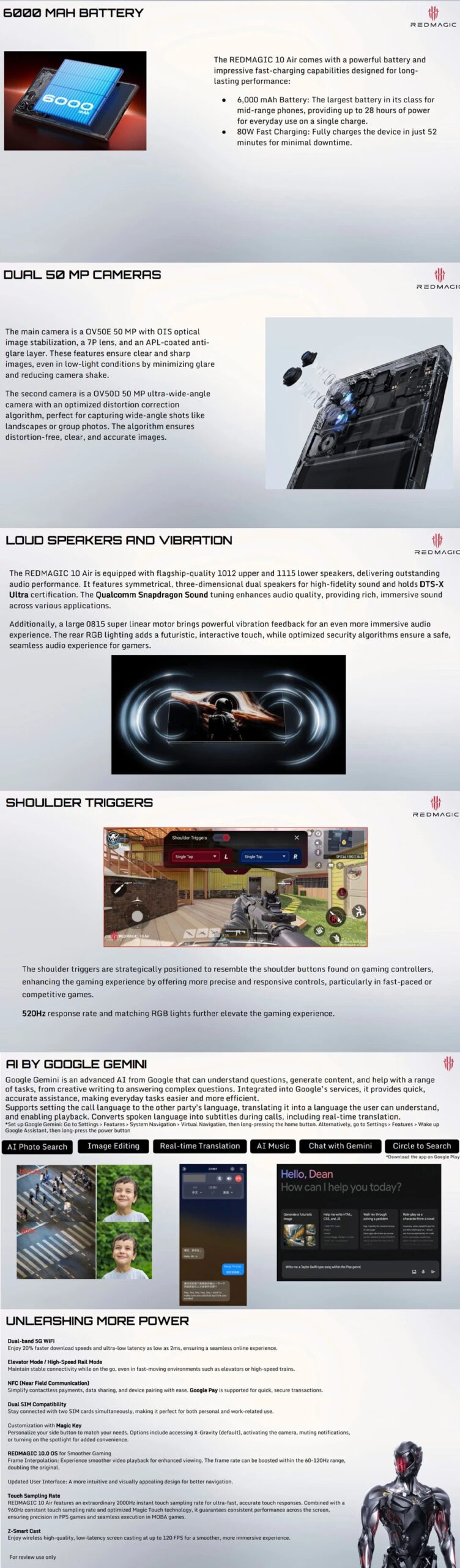 New Red Magic 10 Air global Edition smartphone, out inches up to Hz, the 8 gen3, redcore r3, 6000mah 80W charge New Red Magic 10 Air global Edition smartphone, out inches up to Hz, the 8 gen3, redcore r3, 6000mah 80W charge