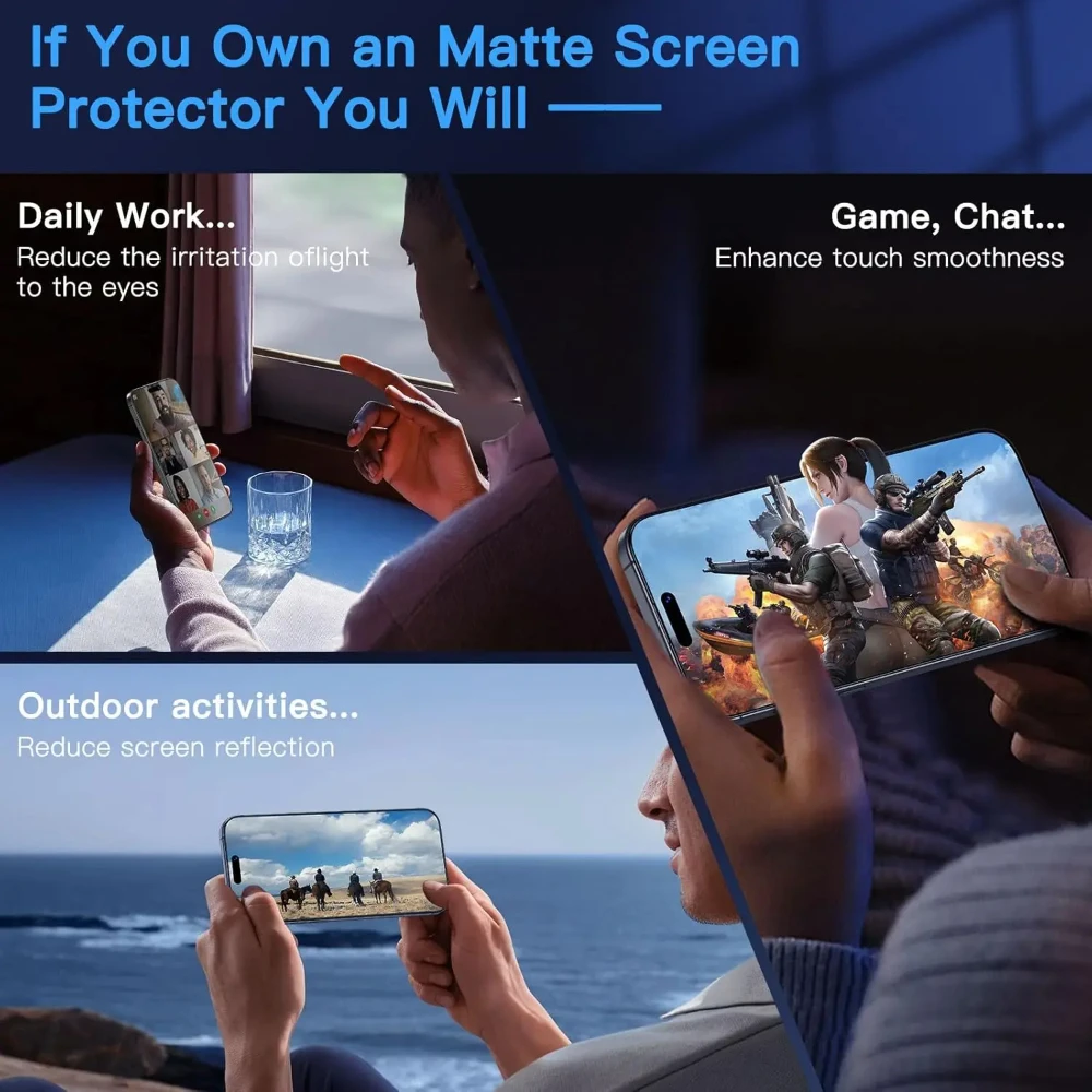 NNBILI 3pcs Full Cover Matte Privacy Screen Protector For iPhone 17 16 15 14 13 12 11 Pro Max Plus Mini X XS Anti-Peeping Glass NNBILI 3pcs Full Cover Matte Privacy Screen Protector For iPhone 17 16 15 14 13 12 11 Pro Max Plus Mini X XS Anti-Peeping Glass