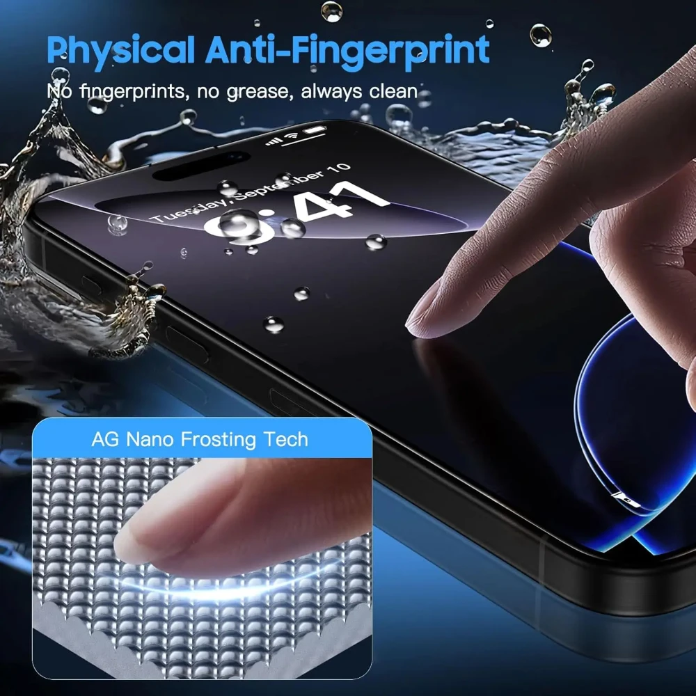 NNBILI 3pcs Full Cover Matte Privacy Screen Protector For iPhone 17 16 15 14 13 12 11 Pro Max Plus Mini X XS Anti-Peeping Glass NNBILI 3pcs Full Cover Matte Privacy Screen Protector For iPhone 17 16 15 14 13 12 11 Pro Max Plus Mini X XS Anti-Peeping Glass