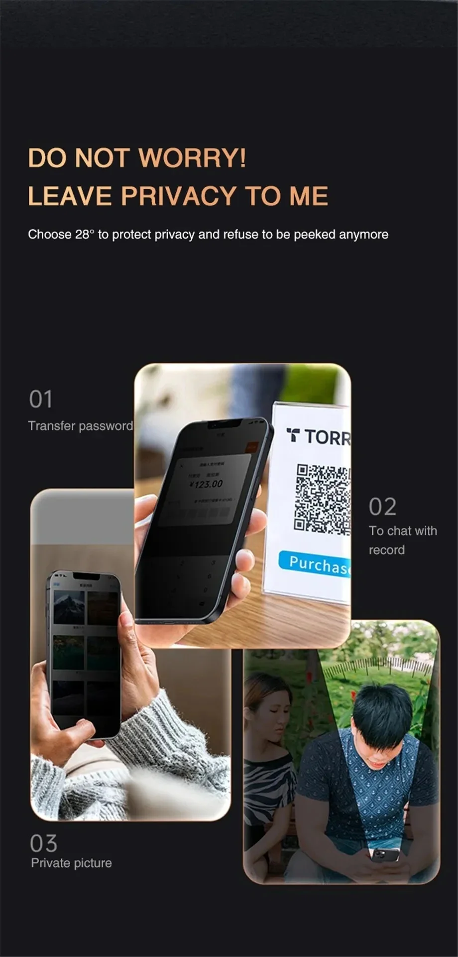 1~4PCS Anti-Spy Glass For iPhone 17 16 15 14 13 Pro Max Privacy Screen Protector & Camera Protection Film For iPhone15 12 11 Pro 1~4PCS Anti-Spy Glass For iPhone 17 16 15 14 13 Pro Max Privacy Screen Protector & Camera Protection Film For iPhone15 12 11 Pro