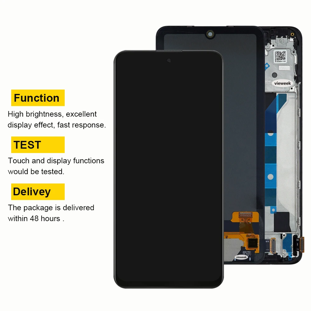 AMOLED For Xiaomi Redmi Note 12 Pro 4G LCD Display Touch Screen With Frame Digitizer Assembly 2209116AG 2209116AG Screen