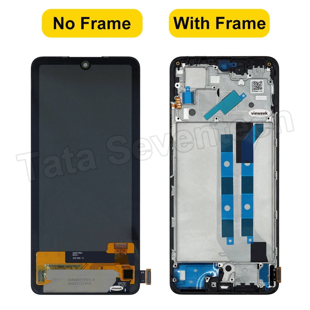 AMOLED For Xiaomi Redmi Note 12 Pro 4G LCD Display Touch Screen With Frame Digitizer Assembly 2209116AG 2209116AG Screen