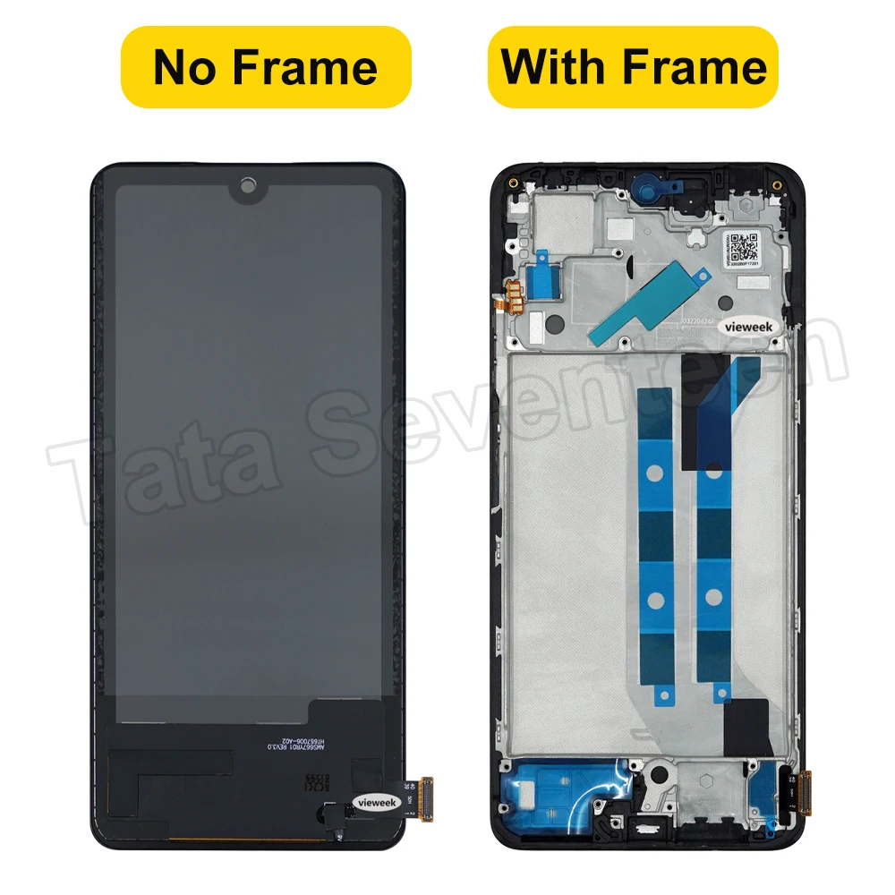 AMOLED For Xiaomi Redmi Note 12 Pro 4G LCD Display Touch Screen With Frame Digitizer Assembly 2209116AG 2209116AG Screen