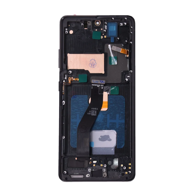 AMOLED S21 Ultra Screen Assembly for Samsung S21 Ultra 5G G998B G998B/DS Lcd Display Touch Screen Frame with Fingerprints
