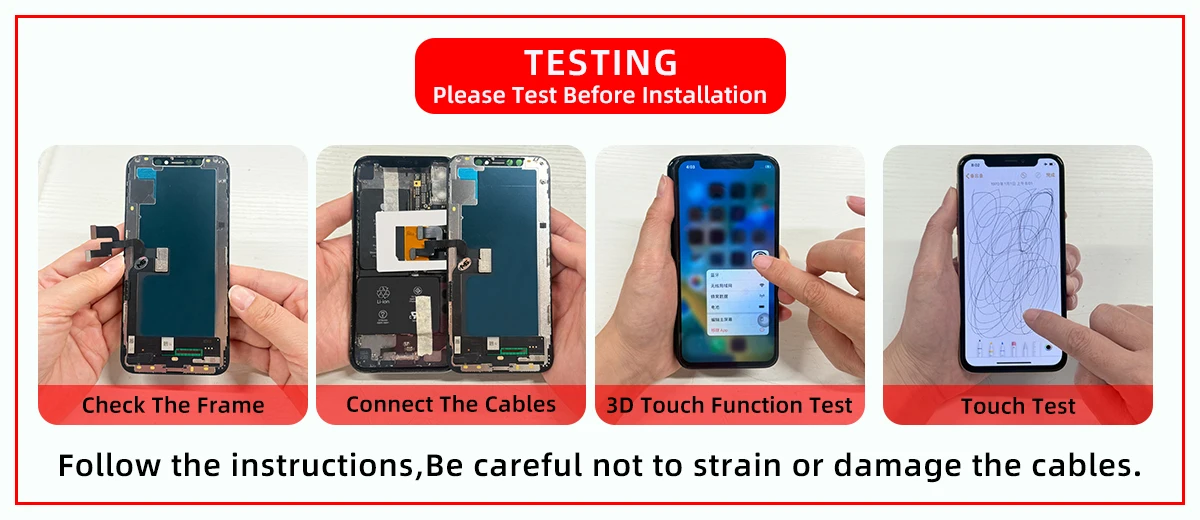 OLED LCD For iPhone X XR 13 Pro Max LCD 3D Touch Screen Digitizer For iPhone 12 Pro Max Display 14 Plus 12 Mini 15 LCD 16 Plus