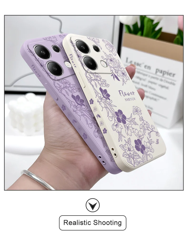 Line Morning Glory Phone Case For Xiaomi Redmi Note 14 13 12 12S 11 11S 10 10S 9 9S Pro Plus 4G 5G Liquid Silicone Cover Line Morning Glory Phone Case For Xiaomi Redmi Note 14 13 12 12S 11 11S 10 10S 9 9S Pro Plus 4G 5G Liquid Silicone Cover