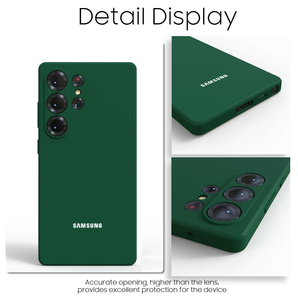 Original Samsung S25 Ultra Case Soft Liquid Silicone Ultra Thin Shockproof Phone Back Cover For Galaxy S25Ultra S25Plus S25 S24