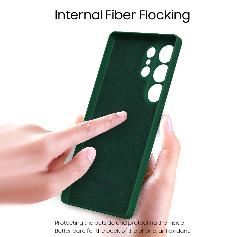 Original Samsung S25 Ultra Case Soft Liquid Silicone Ultra Thin Shockproof Phone Back Cover For Galaxy S25Ultra S25Plus S25 S24