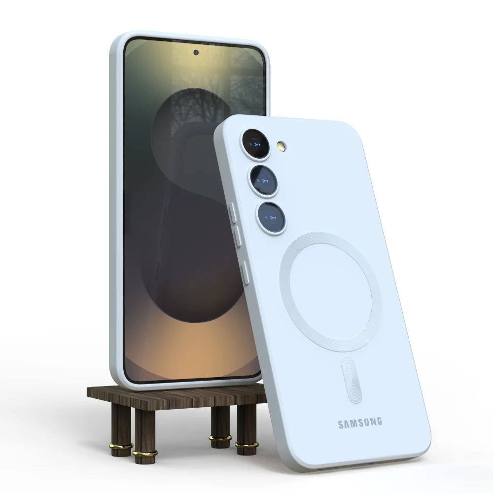 For Samsung Galaxy S25 Magsafe Case S24 S23 S21 FE S22 Plus A56 A55 A54 A36 A35 A16 A15 Soft Silicone Magnetic Phone Back Cover