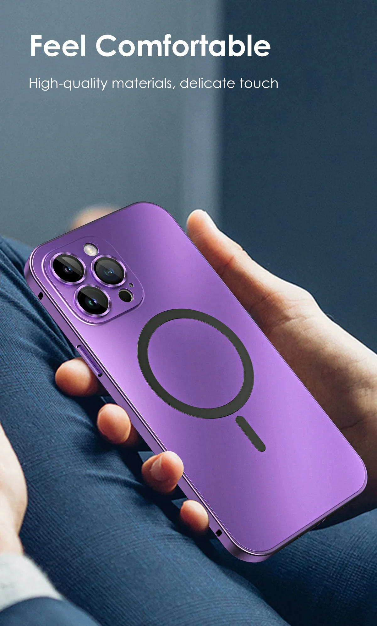 Metal Frame Phone Case For Iphone 17 12 14 15 16 13 Pro Max 16 15 Plus 17 Air Luxury Aluminum Magnetic PC Back Panel Phone Cover