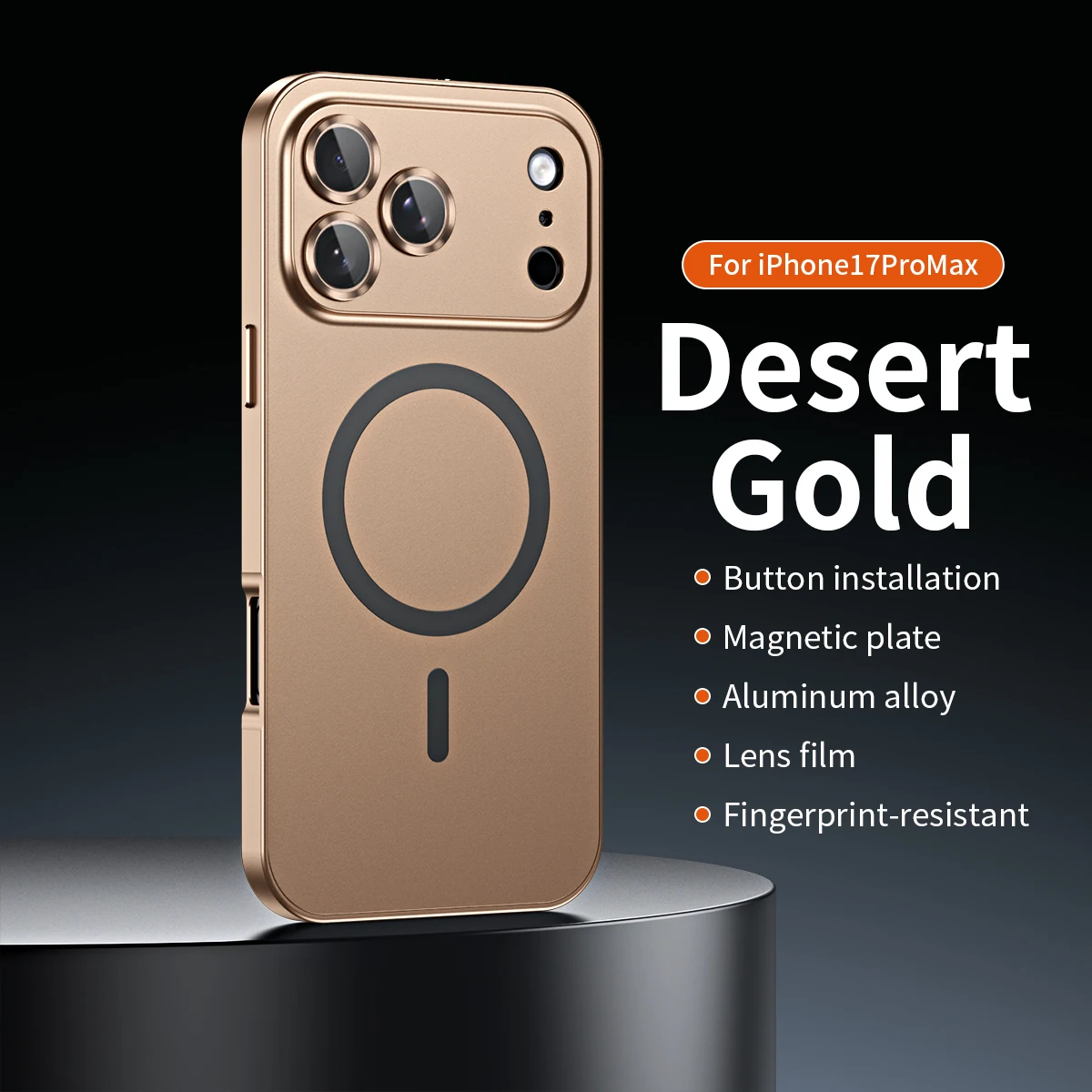 Metal Frame Phone Case For Iphone 17 12 14 15 16 13 Pro Max 16 15 Plus 17 Air Luxury Aluminum Magnetic PC Back Panel Phone Cover