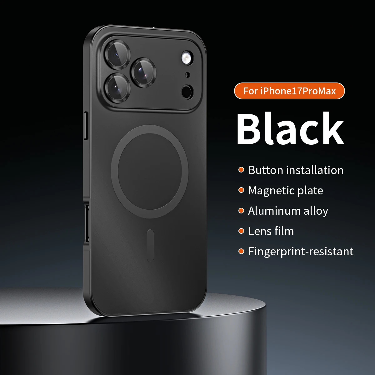 Metal Frame Phone Case For Iphone 17 12 14 15 16 13 Pro Max 16 15 Plus 17 Air Luxury Aluminum Magnetic PC Back Panel Phone Cover