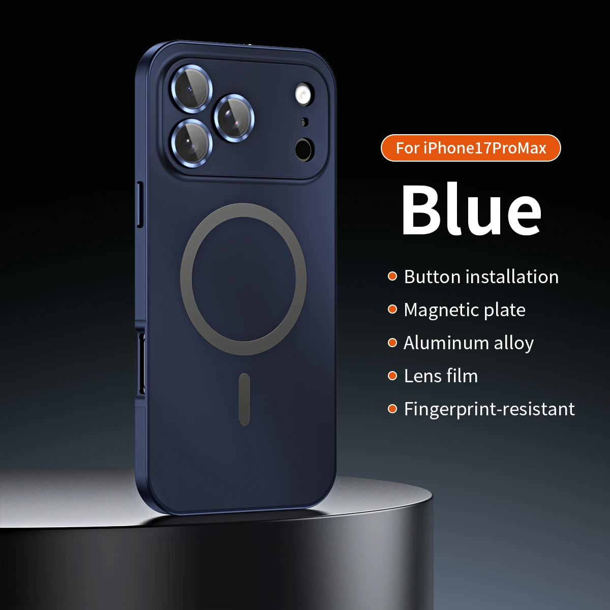Metal Frame Phone Case For Iphone 17 12 14 15 16 13 Pro Max 16 15 Plus 17 Air Luxury Aluminum Magnetic PC Back Panel Phone Cover