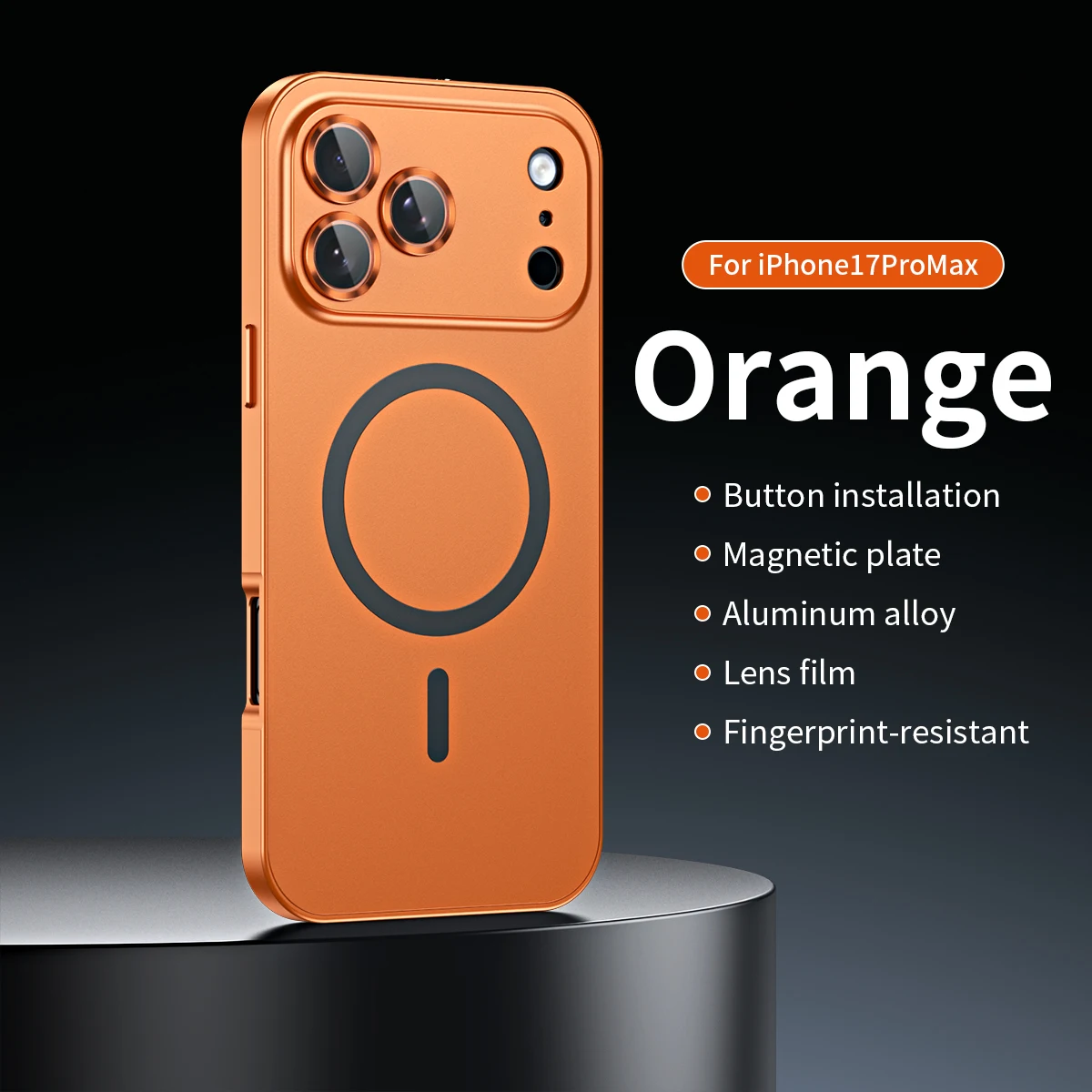 Metal Frame Phone Case For Iphone 17 12 14 15 16 13 Pro Max 16 15 Plus 17 Air Luxury Aluminum Magnetic PC Back Panel Phone Cover