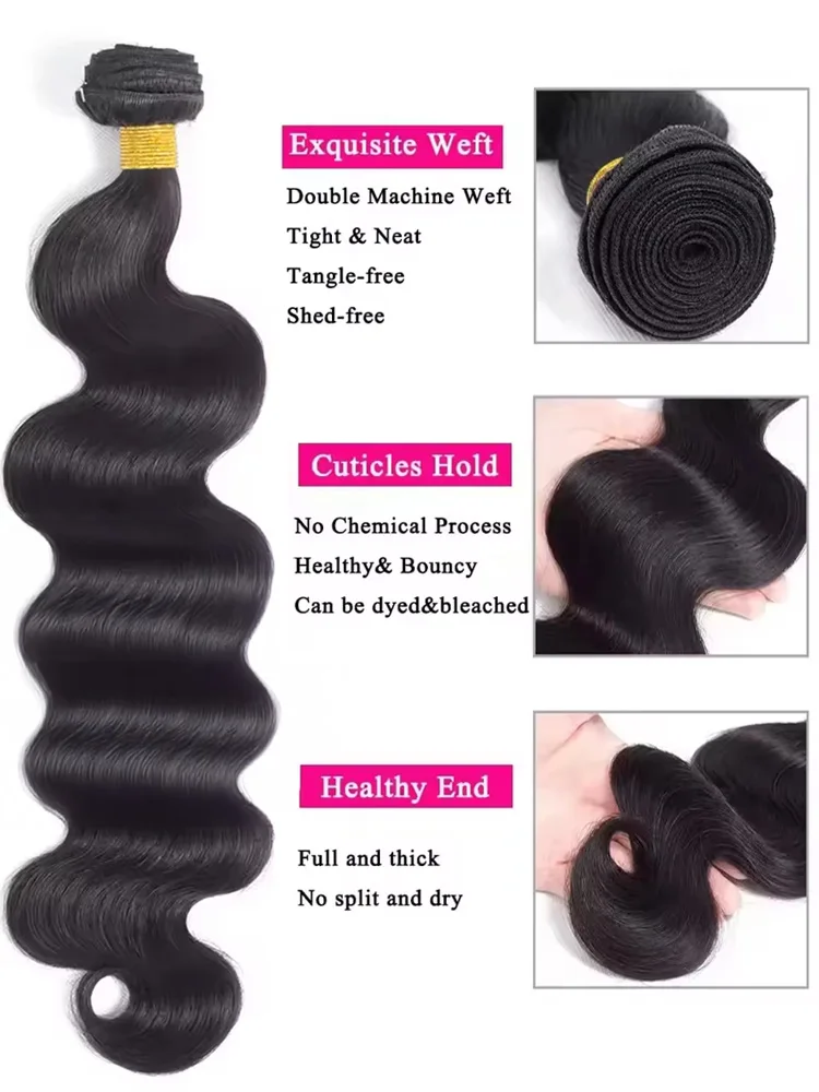 40 Inch Body Wave 100% Human Hair Brazilian Burmese Raw Extensions Loose Water Weave 3 4 Bundles Natural Black Crochet Tissage 40 Inch Body Wave 100% Human Hair Brazilian Burmese Raw Extensions Loose Water Weave 3 4 Bundles Natural Black Crochet Tissage
