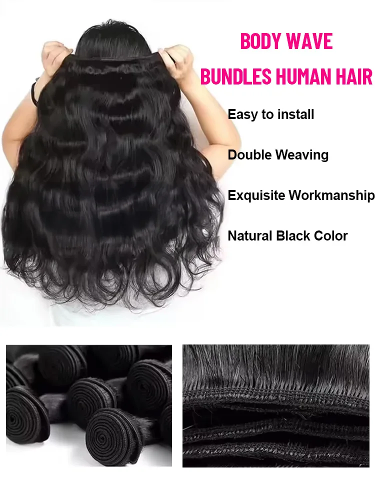 40 Inch Body Wave 100% Human Hair Brazilian Burmese Raw Extensions Loose Water Weave 3 4 Bundles Natural Black Crochet Tissage 40 Inch Body Wave 100% Human Hair Brazilian Burmese Raw Extensions Loose Water Weave 3 4 Bundles Natural Black Crochet Tissage