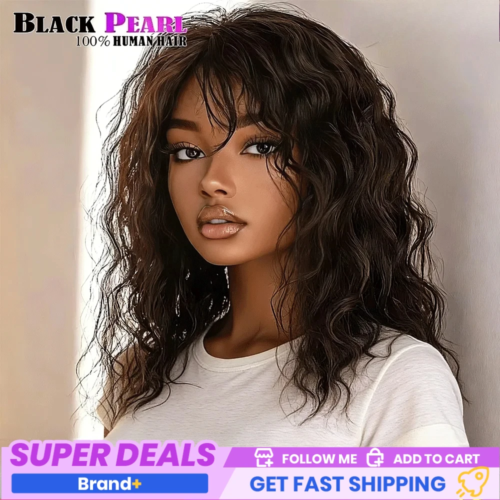 Black Pearl Short Pixie Cut Natural Brown Multi Parting 100% Real Human Hair Quality Wigs Perruques Cheveux Humains High Quality