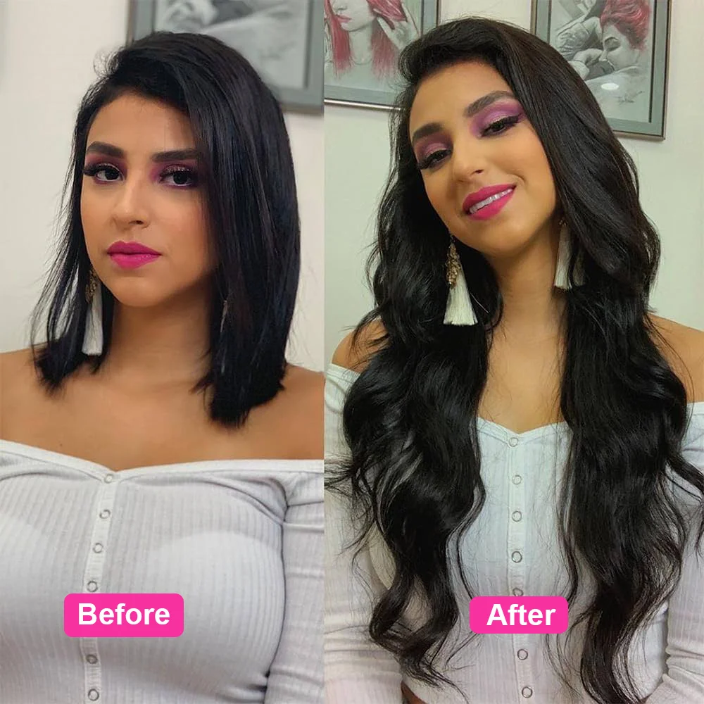 One Piece Clip in Hair Extensions Human Hair Dark Black Clip in Human Hair 24inch 3/4 Full Head Straight Remy Hair 5 Clips One Piece Clip in Hair Extensions Human Hair Dark Black Clip in Human Hair 24inch 3/4 Full Head Straight Remy Hair 5 Clips