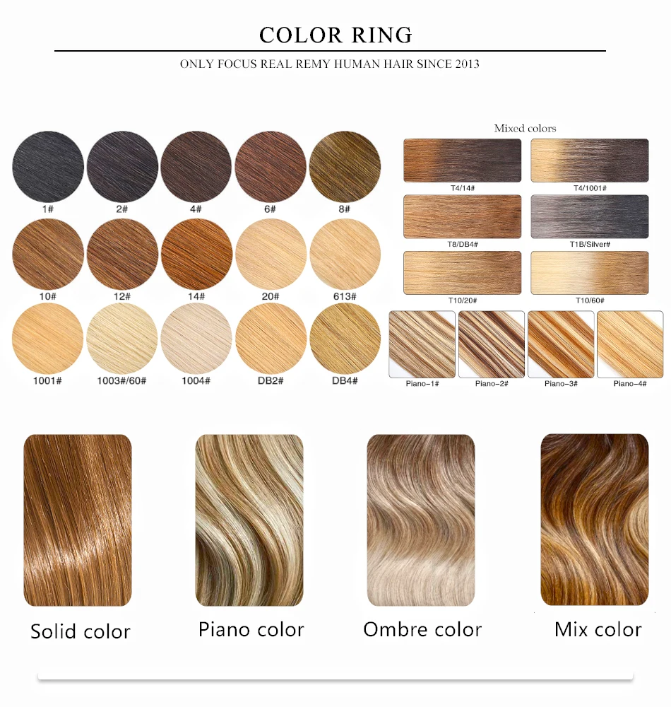 kiikiigirl 613 tape in human hair extensions black women Silky Straight Human hair Natural Black Brown Blonde 20pcs