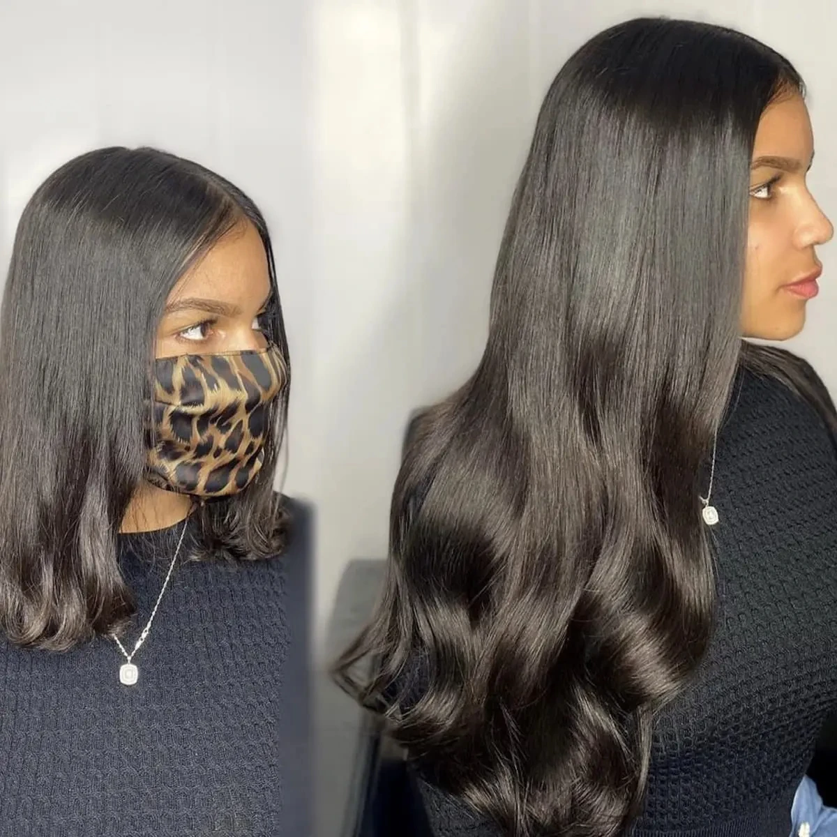 Clip In Hair Extensions Real Human Hair Color #4 Chocolate Brown Clip In Hair Extensions 8pcs Hair Natural Black Color 24 Inches