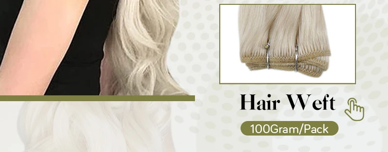 Full Shine Human Hair Weft Extensions Hair Bundles Ombre Blonde Color 100g Sew In Silky Straight Remy Skin Double Weft For Salon