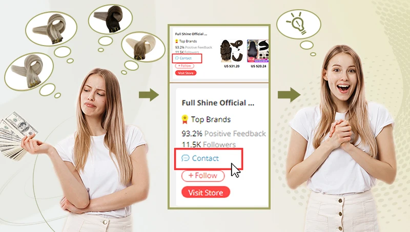 Full Shine Human Hair Weft Extensions Hair Bundles Ombre Blonde Color 100g Sew In Silky Straight Remy Skin Double Weft For Salon