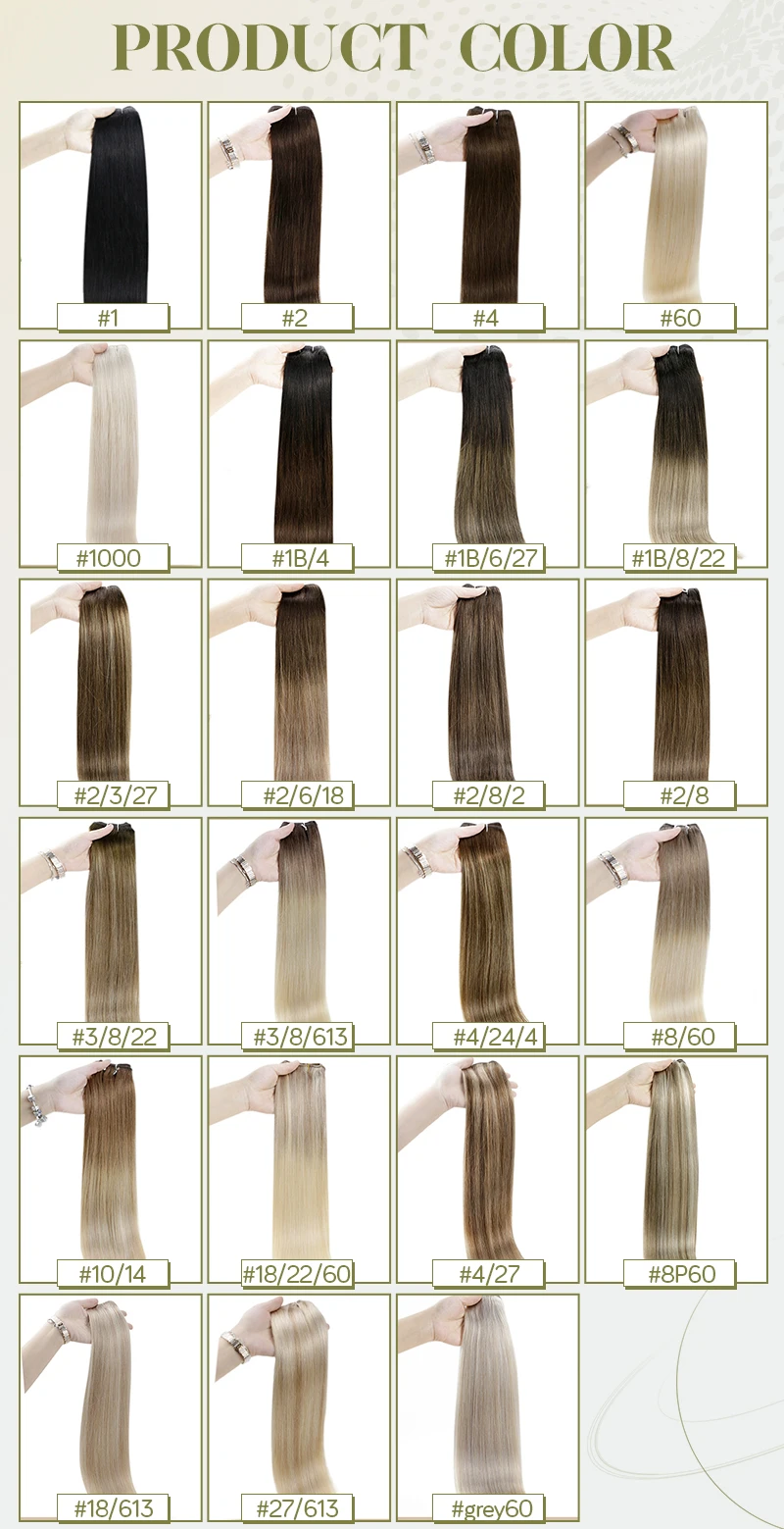 Full Shine Human Hair Weft Extensions Hair Bundles Ombre Blonde Color 100g Sew In Silky Straight Remy Skin Double Weft For Salon