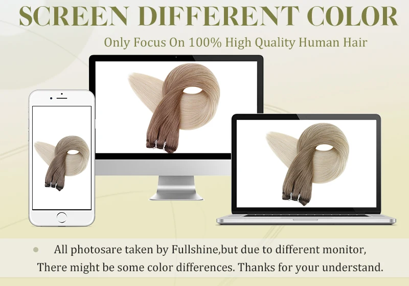 Full Shine Human Hair Weft Extensions Hair Bundles Ombre Blonde Color 100g Sew In Silky Straight Remy Skin Double Weft For Salon