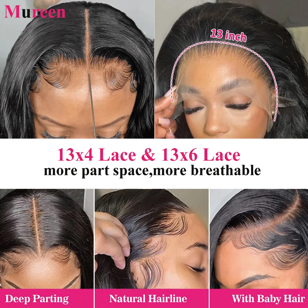 250% Density 13x6 Body Wave Lace Front Wigs Human Hair Pre Plucked 13x4 HD Transparent Lace Frontal Wigs Human Hair for Women 250% Density 13x6 Body Wave Lace Front Wigs Human Hair Pre Plucked 13x4 HD Transparent Lace Frontal Wigs Human Hair for Women