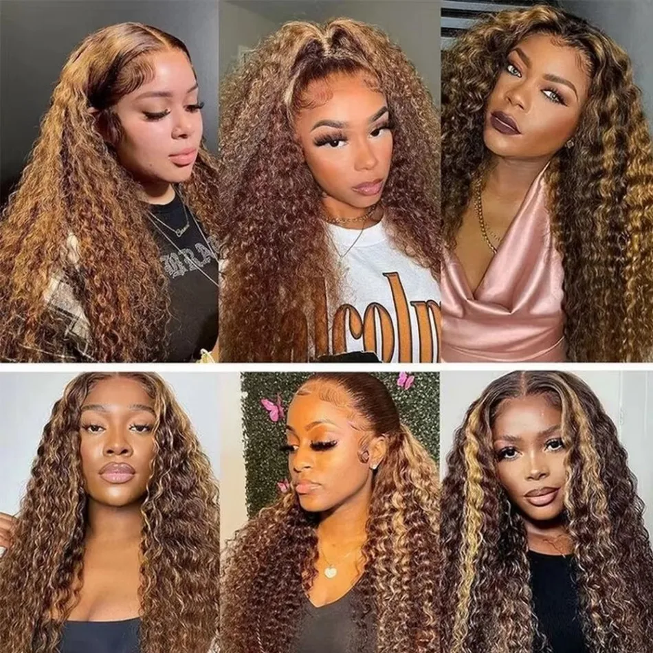 Highlight 360 Full Lace Wig Human Hair Pre Plucked Hd Deep Wave Curly Wave 250 Density 427 Lace Wig Colored 360 Lace Frontal Wig Highlight 360 Full Lace Wig Human Hair Pre Plucked Hd Deep Wave Curly Wave 250 Density 427 Lace Wig Colored 360 Lace Frontal Wig