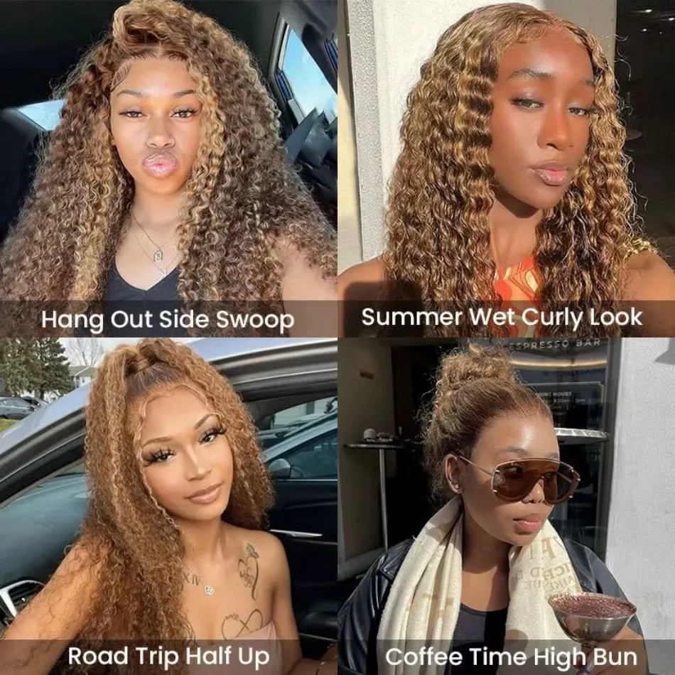 Highlight 360 Full Lace Wig Human Hair Pre Plucked Hd Deep Wave Curly Wave 250 Density 427 Lace Wig Colored 360 Lace Frontal Wig Highlight 360 Full Lace Wig Human Hair Pre Plucked Hd Deep Wave Curly Wave 250 Density 427 Lace Wig Colored 360 Lace Frontal Wig