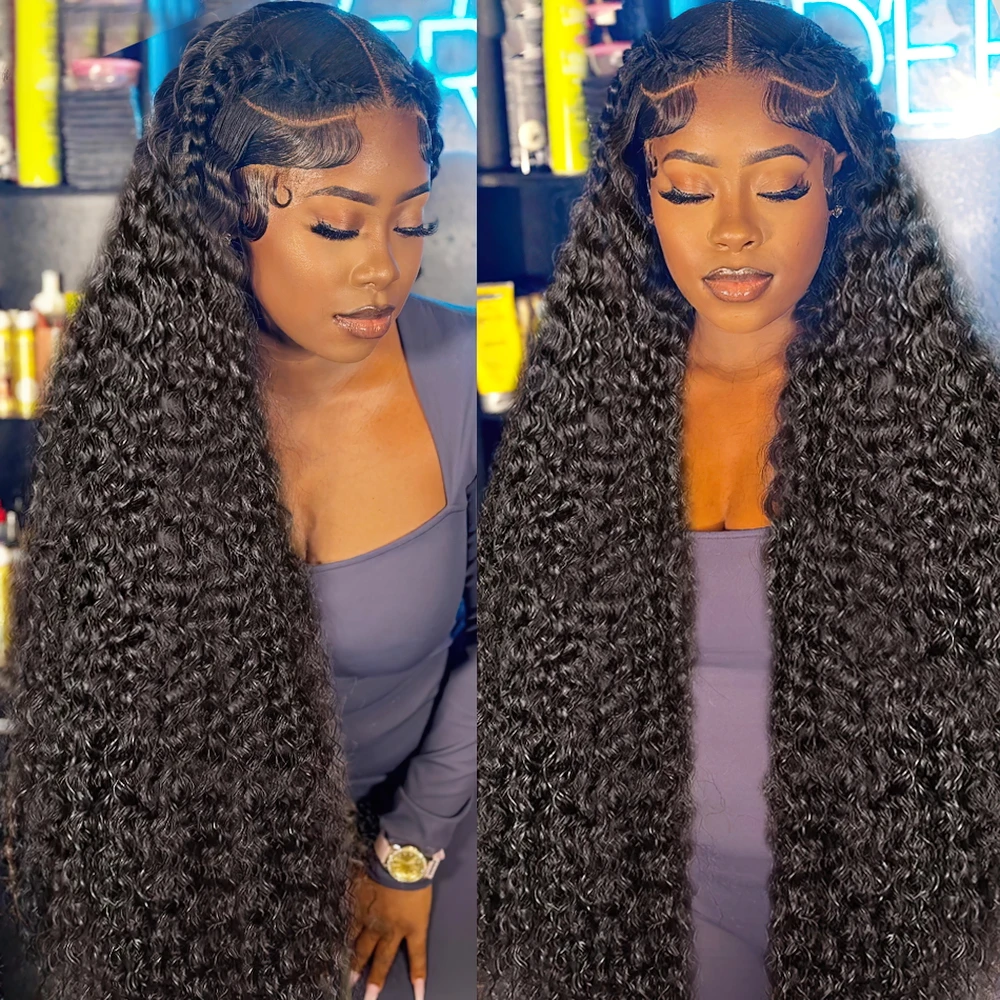 250 Density 30 Inch Kinky Curly 360 13x6 13x4 HD Lace Front Human Hair Wig 6x6 Closure Glueless Wig Deep Wave Lace Frontal Wig