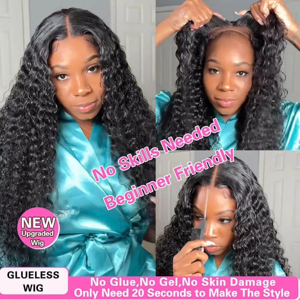 250 Density 30 Inch Kinky Curly 360 13x6 13x4 HD Lace Front Human Hair Wig 6x6 Closure Glueless Wig Deep Wave Lace Frontal Wig