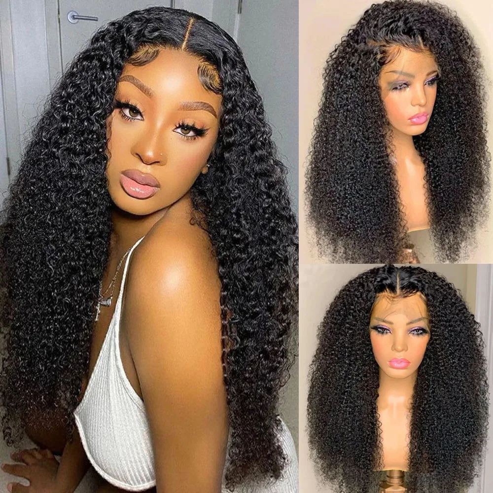 250 Density 30 Inch Kinky Curly 360 13x6 13x4 HD Lace Front Human Hair Wig 6x6 Closure Glueless Wig Deep Wave Lace Frontal Wig