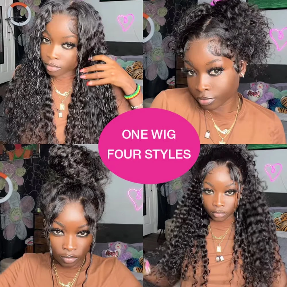 250 Density 30 Inch Kinky Curly 360 13x6 13x4 HD Lace Front Human Hair Wig 6x6 Closure Glueless Wig Deep Wave Lace Frontal Wig