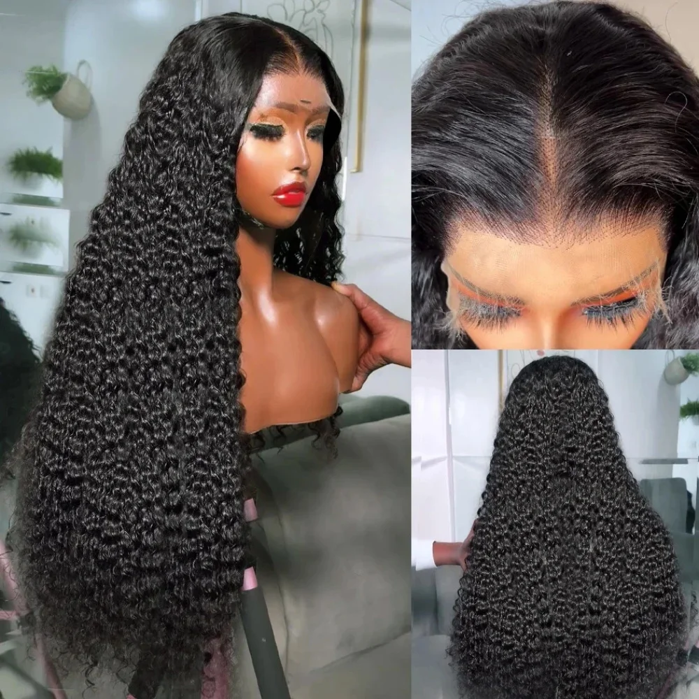 250 Density 30 Inch Kinky Curly 360 13x6 13x4 HD Lace Front Human Hair Wig 6x6 Closure Glueless Wig Deep Wave Lace Frontal Wig