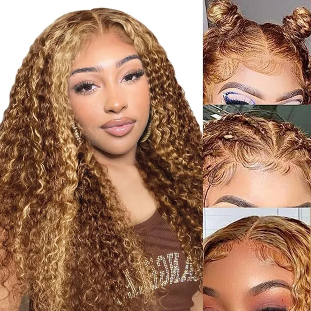 360 4/27 Full Lace Wig Human Hair Invisible Strap 250 Density Deep Wave HD Lace Frontal Wig Human Hair Pre Cut Curly 360 Wigs 360 4/27 Full Lace Wig Human Hair Invisible Strap 250 Density Deep Wave HD Lace Frontal Wig Human Hair Pre Cut Curly 360 Wigs